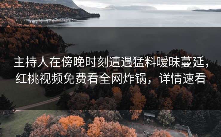 主持人在傍晚时刻遭遇猛料暧昧蔓延,红桃视频免费看全网炸锅,详情速看